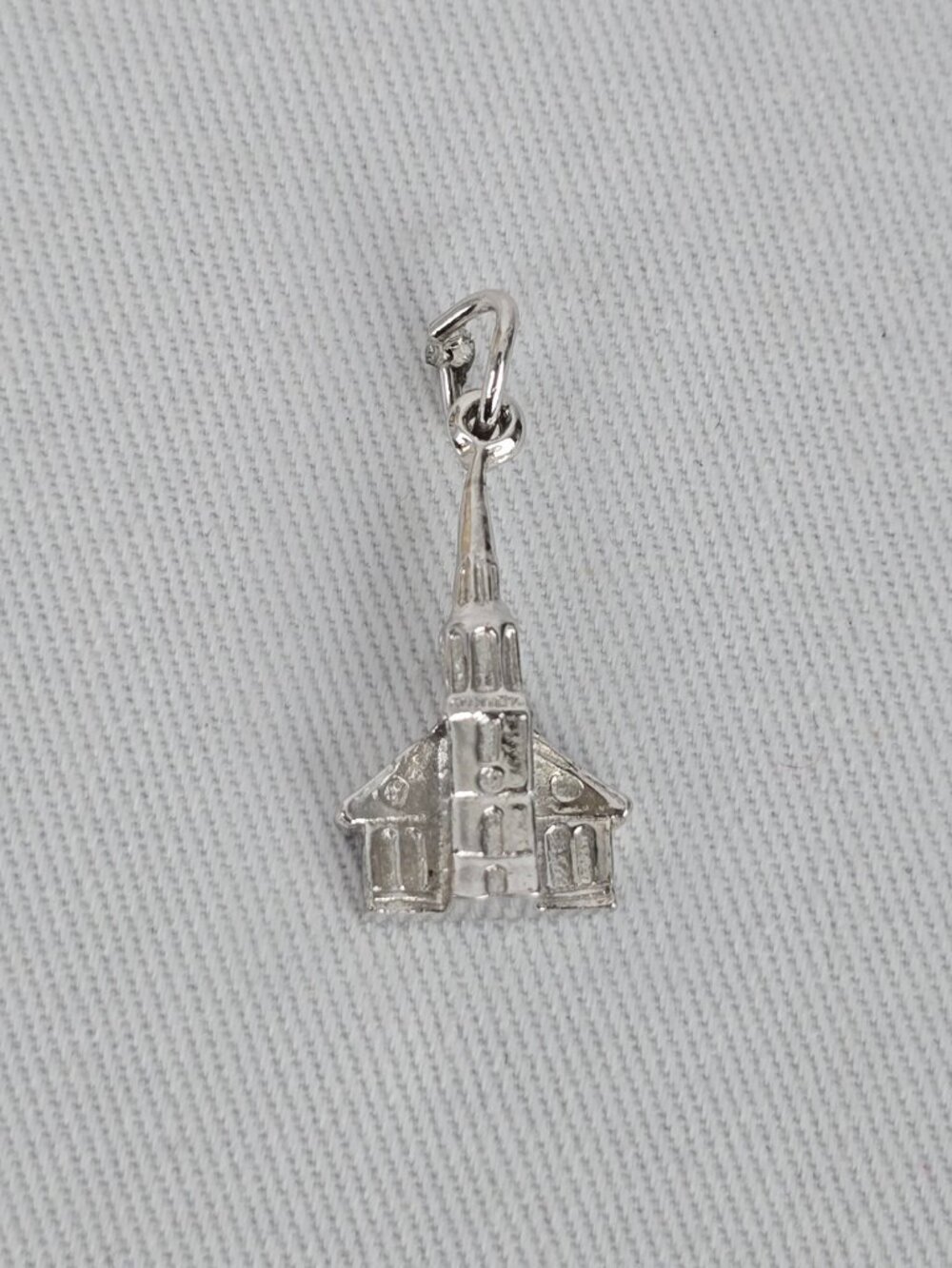 925 Sterling Silver Church Charm Cathedral Bracelet Charm Vintage